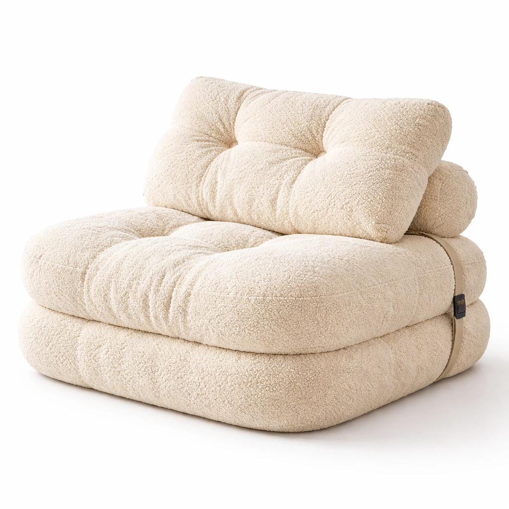 Sofa plegable de suelo con relleno grueso y diseno adaptable-cozanoe